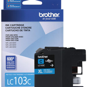 Brother LC103C cartucho de tinta 1 pieza(s) Original Alto rendimiento (XL) Cian Brother LC103C cartucho de tinta 1 pieza(s) Original Alto rendimiento (XL) Cian