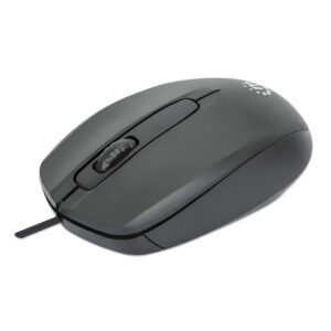 Manhattan Ratón USB Comfort II con cable, negro, 1000 dpi, USB-A, óptico, ambidiestro, compacto y portátil, tres botones con rueda de desplazamiento, garantía 3 años Manhattan Ratón USB Comfort II con cable, negro, 1000 dpi, USB-A, óptico, ambidiestro, compacto y portátil, tres botones con rueda de desplazamiento, garantía 3 años